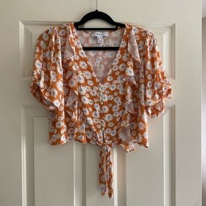 Gently used crop top, forever 21, floral, size 0X